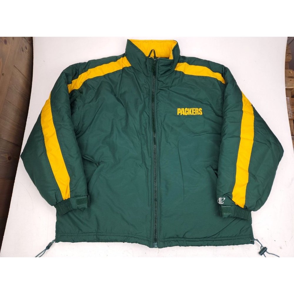 Game Day Logo Athletic Green Bay Packers Zip Front Jacket NFL XL